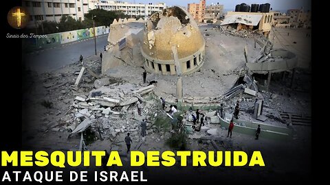 URGENTE - Mesquita destruída na faixa de Gaza