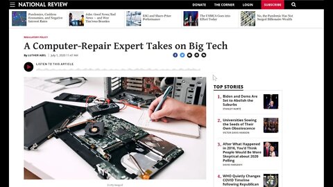 Louis Rossmann interviewed by National Review on Right to Repair