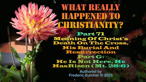 Fred Zurcher on What Really Happened to Christianity pt71