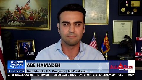 Arizona congressional candidate Abe Hamadeh reacts to opponent Blake Masters’ attack ad against him