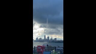 VIDEO: Waterspout spotted on Lake Erie just offshore from Cleveland