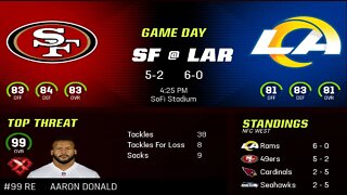 Madden 23 49ers Vs Rams Week 8 Cpu Vs Cpu