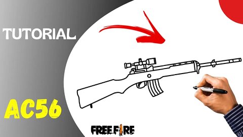 Como Desenhar a Arma AC56 do Free Fire