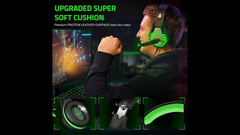 Gaming Headset with Microphone for Switch PC PS4 PS5 Xbox