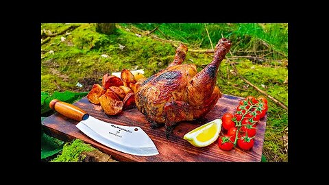 FULL CHICKEN ROAST _ Whole Fried Chicken Recipe Cooking in village _ Free Range Chicken Recipe