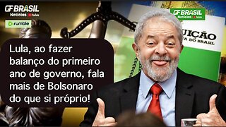 Lula, ao fazer balanço do primeiro ano de governo, fala mais de Bolsonaro do que si próprio!