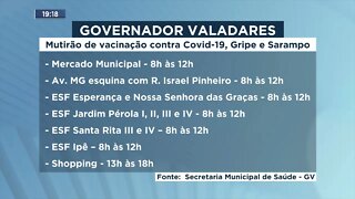 Mutirão dia 11/06: Covid, gripe e sarampo na mira da Secretaria Municipal de Saúde de Gov. Valadares