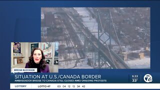 Gov. Whtimer speaks on Ambassador Bridge blockade