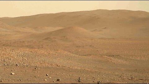 Drone flying on Mars