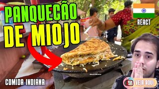 O "PANQUECÃO" de MIOJO INDIANO! Reagindo a COMIDAS DE RUA INDIANAS | Veja Aqui Reacts