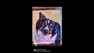 Cute Dog Art, How to Paint a Dog, How to Paint a Pet Portrait in Easy Steps, Painting Progress Photos, Dog Painting,