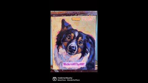 Cute Dog Art, How to Paint a Dog, How to Paint a Pet Portrait in Easy Steps, Painting Progress Photos, Dog Painting,