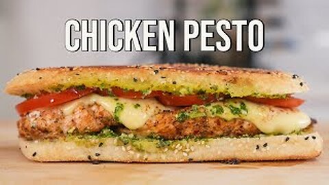 15 Minute Chicken Pesto Sub Sandwich