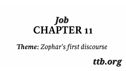 Job Chapter 11 (Bible Study)