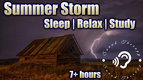 SUMMER THUNDERSTORM for DEEP SLEEP. Listen to the sound of a rolling thunderstorm to help you SLEEP! Black Screen