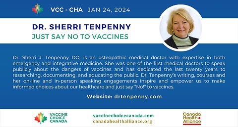 Dr. Sherri Tenpenny - Just Say NO to Vaccines