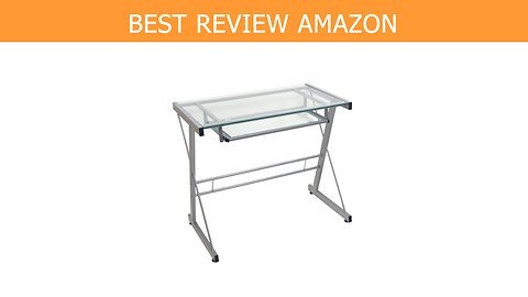 Glass Metal Silver Computer Desk Review