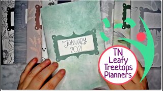 Leafy Treetops Planner 2021 Walkthrough - Traveler's Notebook Big Dates TN Monthly Planners Bundle