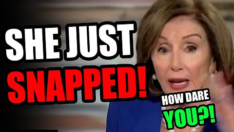 Nancy Pelosi broke down after this question lol