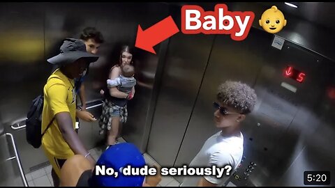 Disturbing Mother with Baby in the Elevator😰(Social experiment)