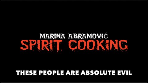 MARINA ABRAMOVIĆ - "SPIRIT COOKING"