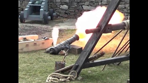 Fort Ticonderoga Continental Army cannon proofing demonstration