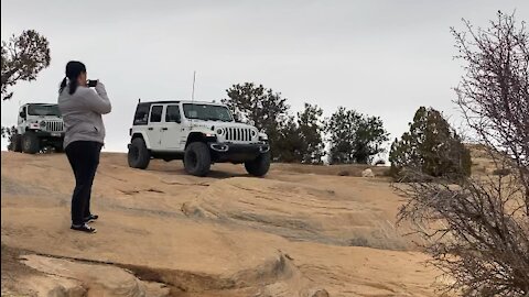 Chica Blanca on Elephant Hill trail Moab