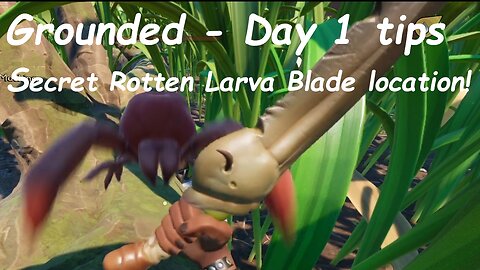 Grounded Video Game - Day 1 - Secret Rotten Larva Blade location