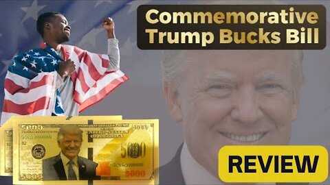 ✅TRUMP BUCKS BILL 5000 - ((CAUTION!)) -– ✅Legit Donald Trump Bucks Gold Bill Commemorative