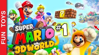 Super Mario 3d World #1 - Início da aventura neste jogo INCRÍVEL! O Mario virou Gato e ficou Gigante