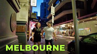 Melbourne City Evening Walk || AUSTRALIA - VICTORIA