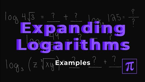 How to EXPAND LOGARITHMS? - Another application of its laws!