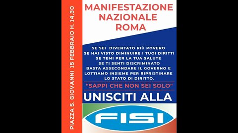 Torino 15 fe3bbraio sciopero inde3tto dalla FISI