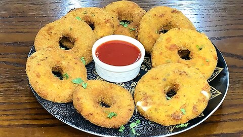 Crispy Chicken Donuts Recipe | How To Make Perfect, Crispy and Cheesy Chicken Donuts At Home!''