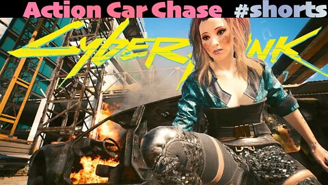 EPIC Car Chase Action Sequence | Cyberpunk 2077 #shorts