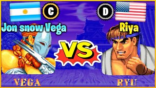 Street Fighter II': Champion Edition (Jon snow Vega Vs. Riya) [Argentina Vs. U.S.A]