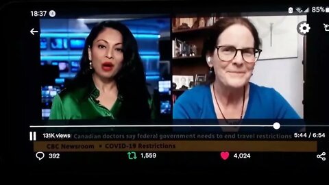 CBC interview with one of doctors who wrote Open Letter urging Canada to drop COVID-19 policies