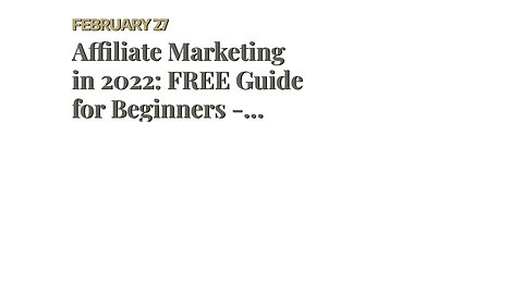 Affiliate Marketing in 2022: FREE Guide for Beginners - Smart - Questions
