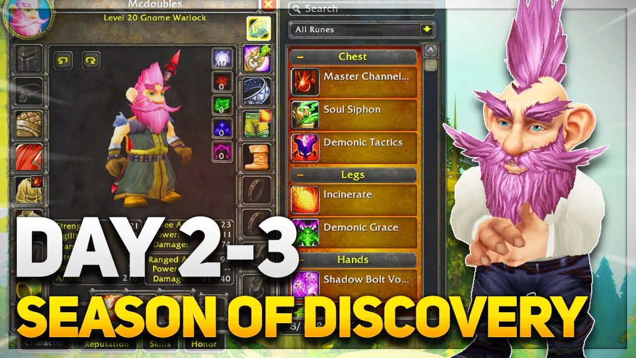 DAY 2-3 of Season of Discovery! The Hunt for METAMORPHOSIS! | World of  Warcraft Classic - SoD | Ep.2