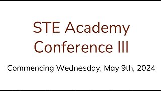 STE Conference May 9th Start (link to description box)