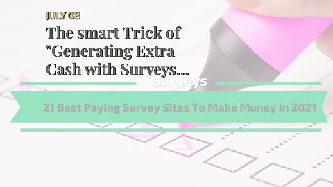 The smart Trick of "Generating Extra Cash with Surveys and Market Research Studies" That Nobody...