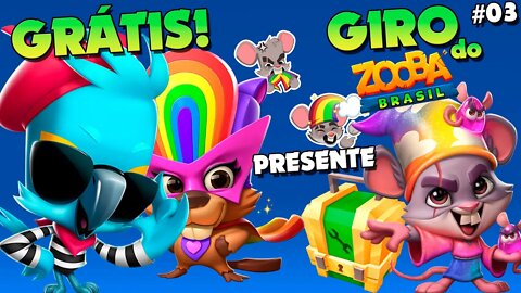 NOVAS SKINS! PRESENTES GRÁTIS PARA TODOS E MUITO MAIS! GIRO DO ZOOBA: Jogo de Batalha Animal #03