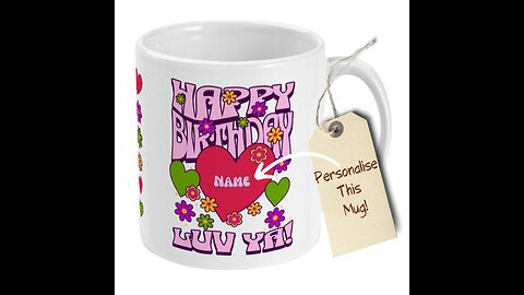 Personalised Luv Ya Birthday Mug by Welovit ❤️