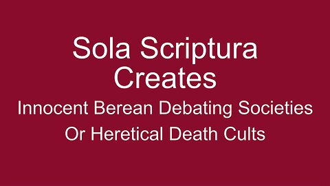 Berean Debating Societies or Death Cults