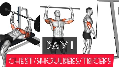 Day 1: Split workout (chest/shoulders/triceps)