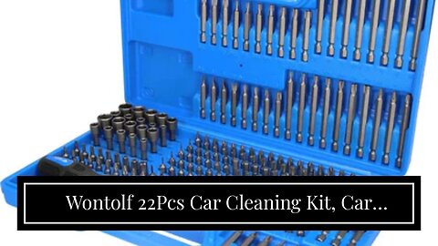 Wontolf 22Pcs Car Cleaning Kit, Car Interior Detailing Kit with High Power Handheld Vacuum, Aut...