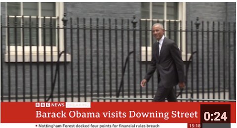 Barack Obama Is in London for Private Talks With United Kingdom Prime Minister Rishi Sunak