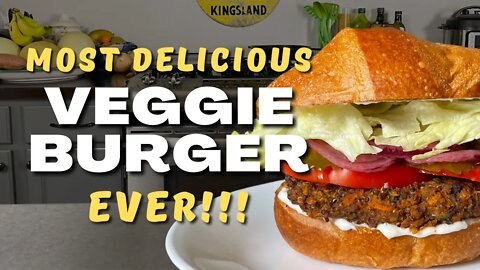 BEST VEGGIE BURGER! How to make Fiber Fueled Cookbook's SP&L Burger