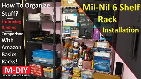 How To Organize Stuff? Mil-Nil 6 Shelf Metal Rack (Unboxing Review + Installation) [Hindi]