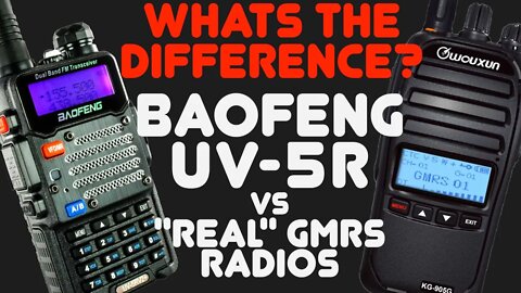 What Is The Difference Between A Baofeng UV-5R And A GMRS Radio? Is A UV5R Different?